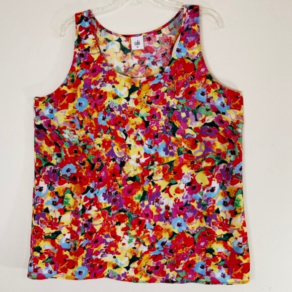 CAbi Tops - Cabi Top Racer Back Shell Pullover Colorful Design Lightweight Sleeveless SZ XL